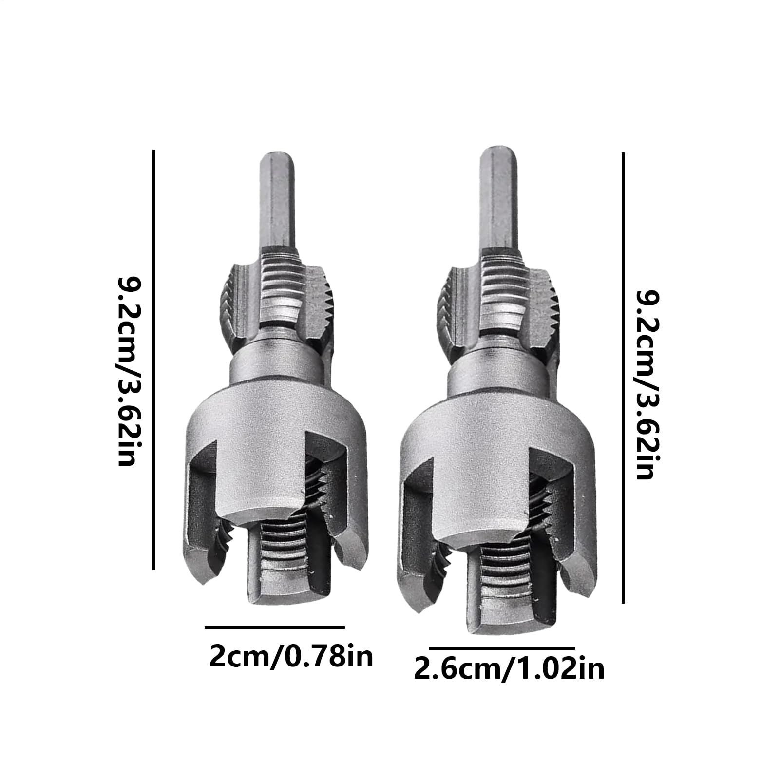 Set Per Filettatura Tubi PVC 2 In 1, Compatibile Con Trapano Elettrico, Specifiche 1/2'' E 3/4''