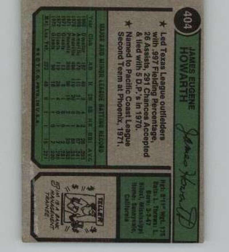 Amazon.com: 1974 Topps (EXMT) #404 Jim Howarth San Francisco