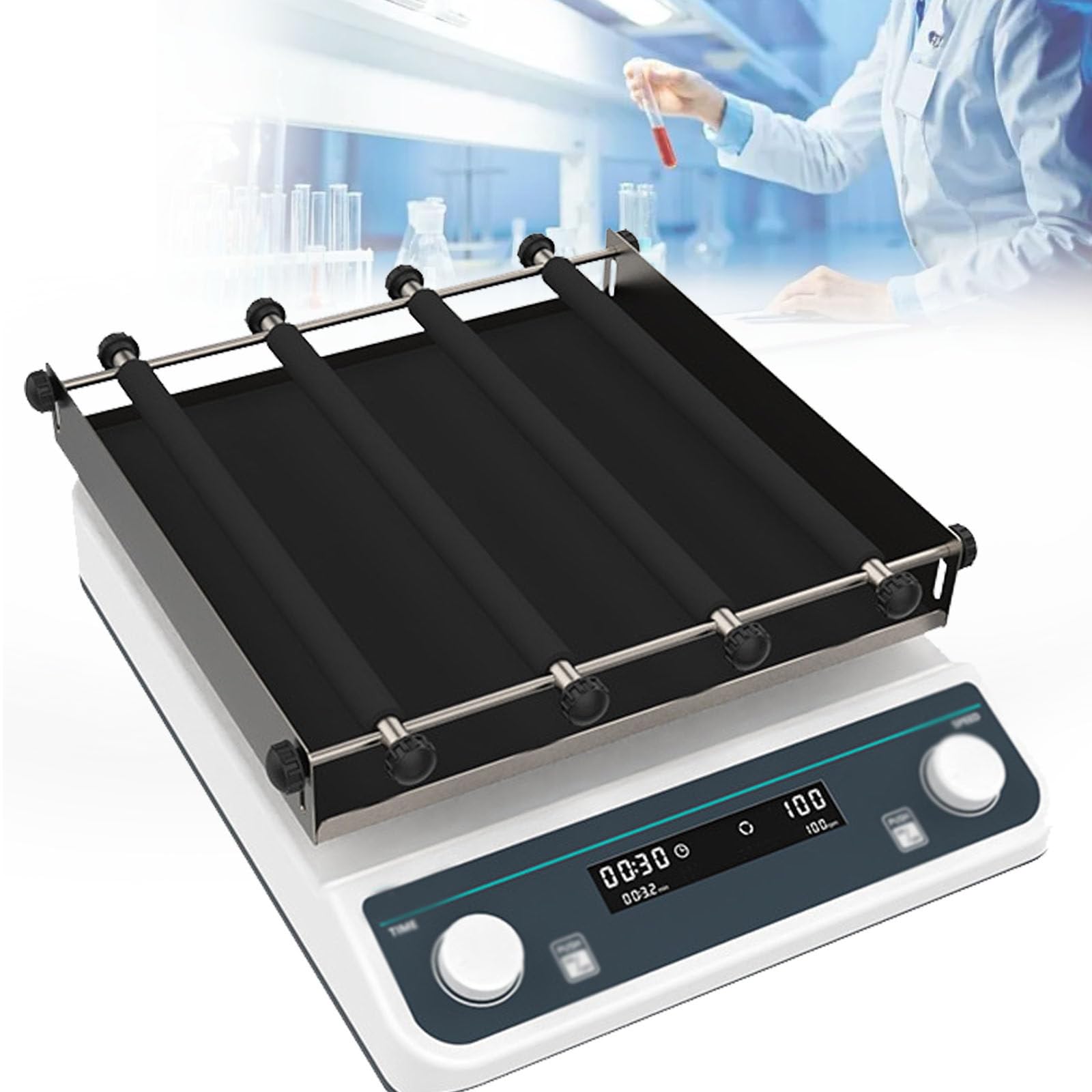 Agitador orbital digital, mezclador oscilador de laboratorio para control de velocidad, ideal para mezcla homogénea, equipo de laboratorio para investigación y pruebas, características OS-40Pro