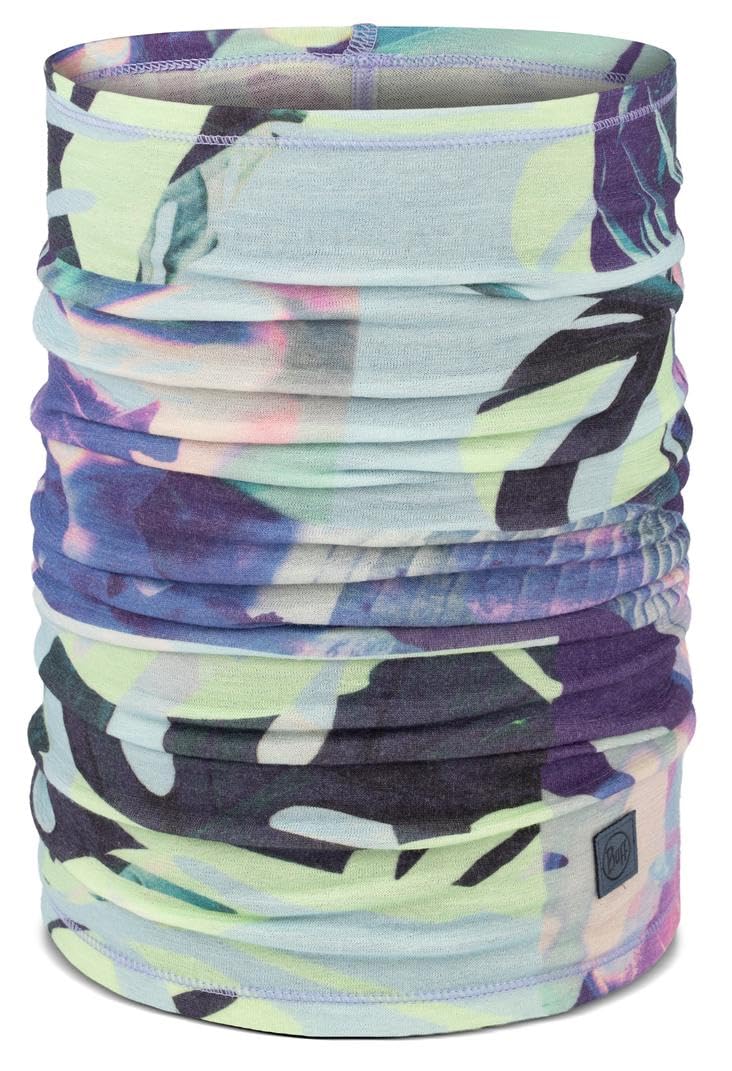 Buff| Neckwear Merino Lightweight Prints Multifunctional 100% Merino Wool Scarf, Trekking, Outdoor, Sustainable, Slim fit Man Women One Size Multi