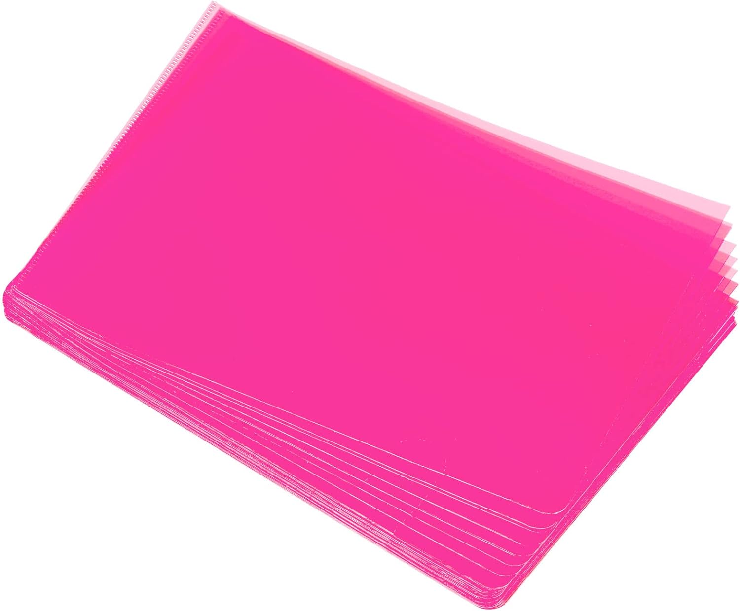 PATIKIL l Type Folders 36 Pack A4 Plastic Clear Document Folder File Jacket Sleeves Project Pockets, Pink