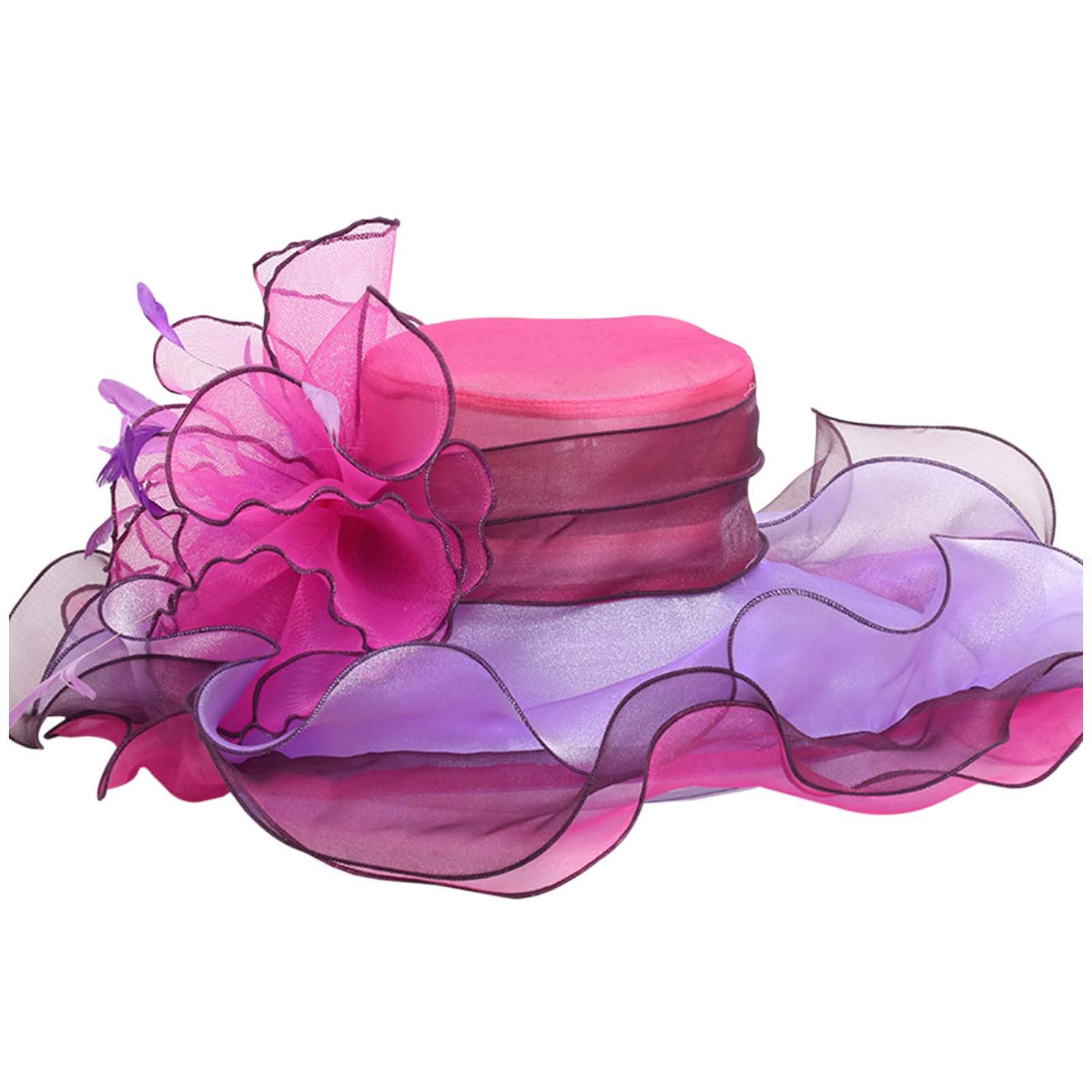 Generico Cappello Donna Estivo con Visiera Protezione Pescatore Uomo Cotone Pieghevole Spiaggia Asciugatura Traspirante Alluncinetto da Sole Elegante Ricamo e Larga Regolabile per la all'Aperto