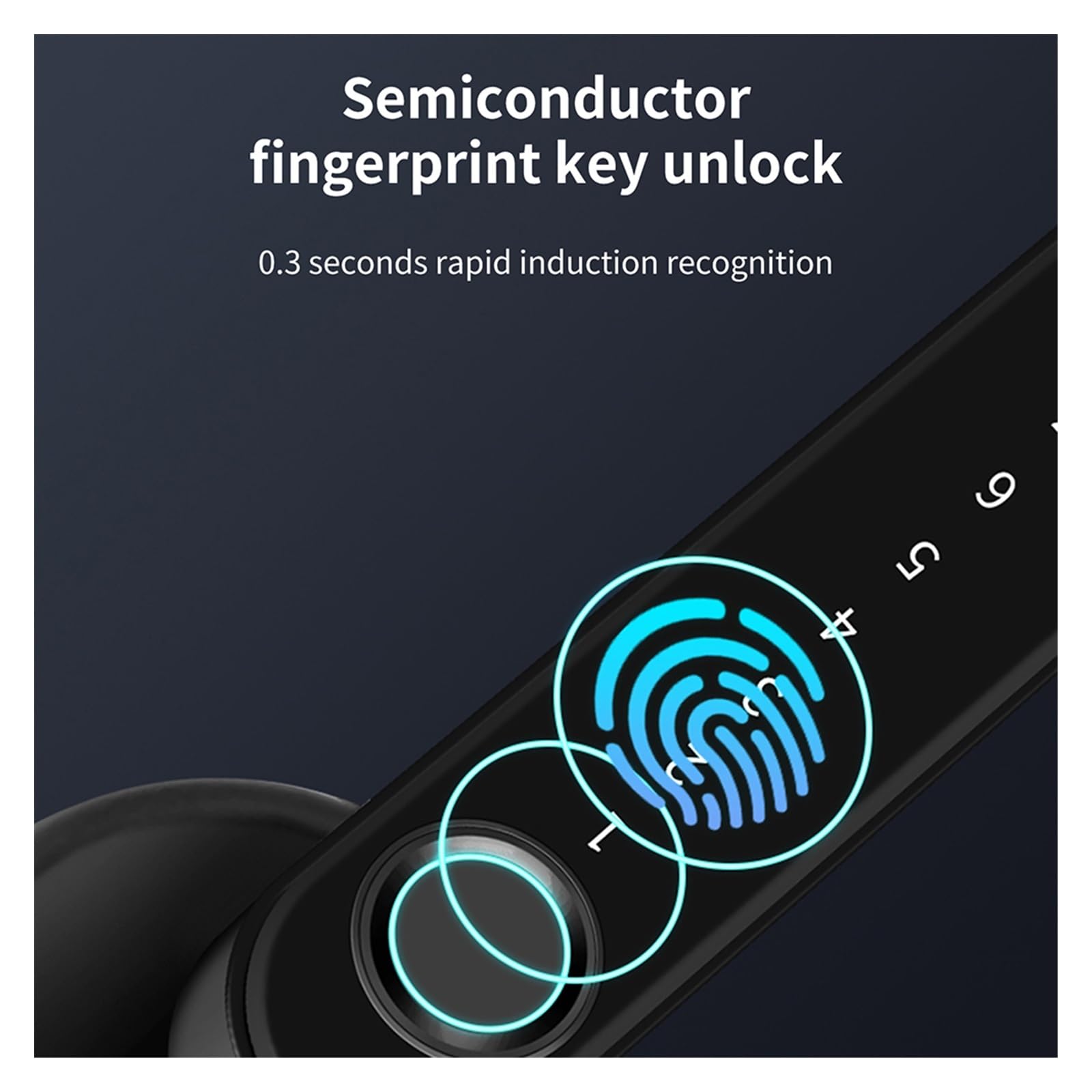 Cerradura Inteligente Del Teclado, Cerradura de puerta de huella dactilar de súper seguridad, teclado biométrico inteligente de entrada sin llave, cerradura de manija de palanca de contraseña, cerradu