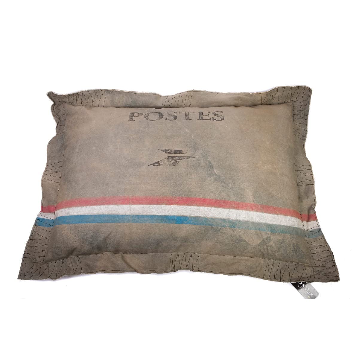 Cojín rectangular verde de 100x70 cm para decorar tu salón y acomodar a tu perro
