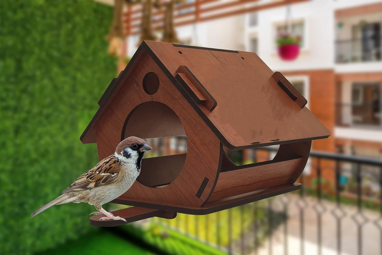 APS Art Plus Store Wooden Bird House Nest Box for Garden Birds Wood Bird Nest Garden Outdoor Decor for Attracting Birds for Bulbul Sparrow Budgies and Finches (B0CQG7TT2D) Amazon Price History, Amazon Price Tracker