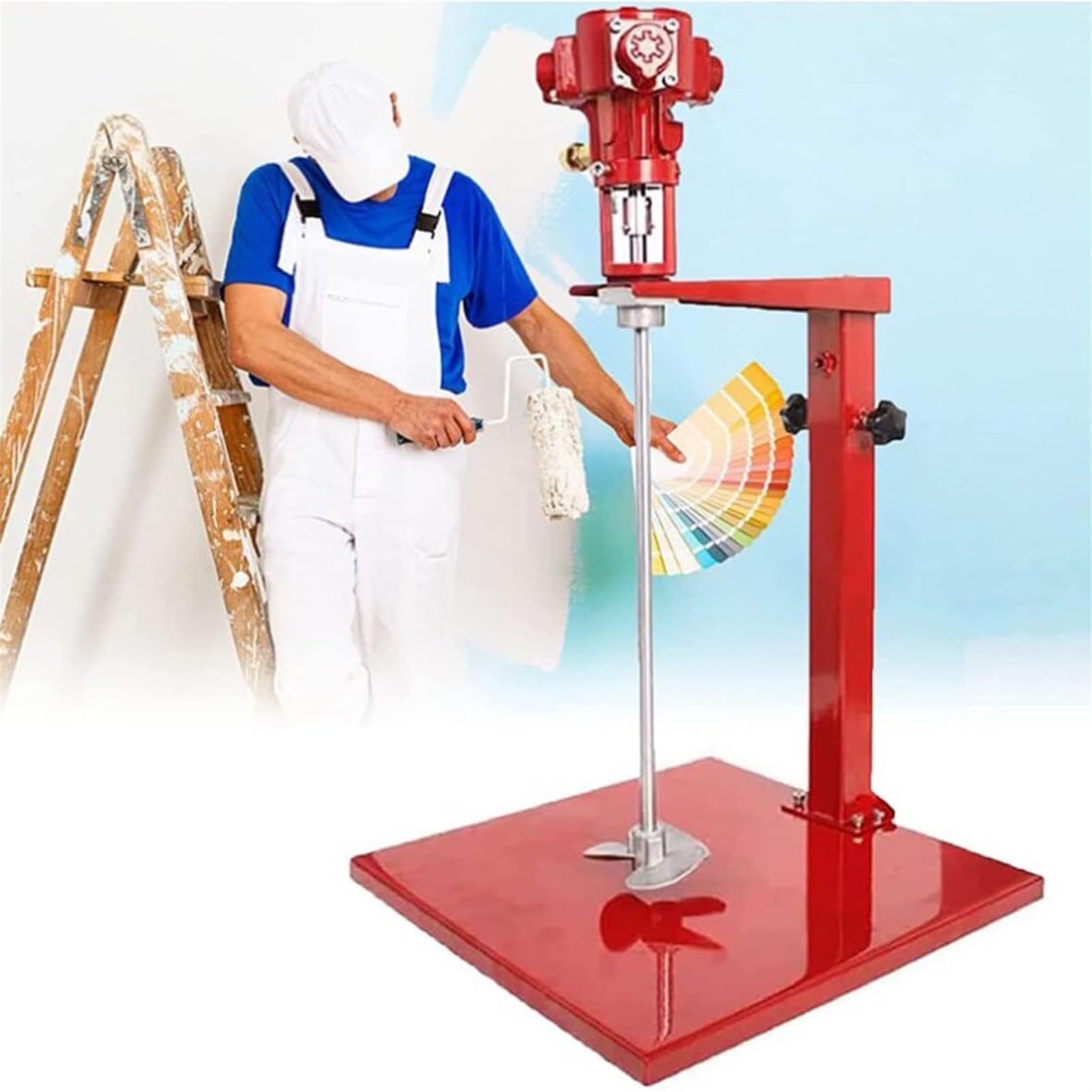 Mezclador de pintura neumático para materiales de revestimiento de pintura, mezclador agitador de aire con plataforma de elevación