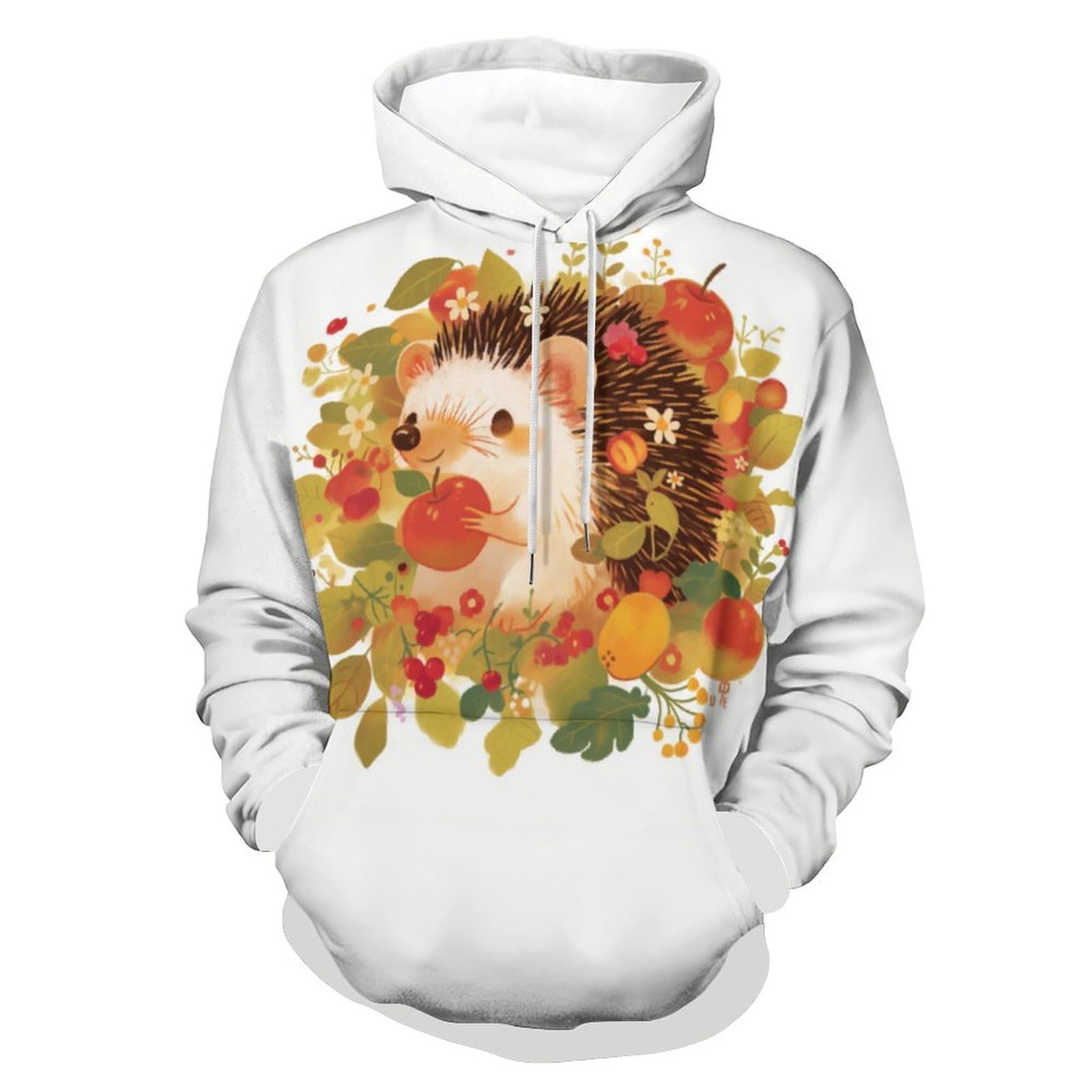 Sweat à capuche hérisson dessin animé pullover unisexe en taille S - 8