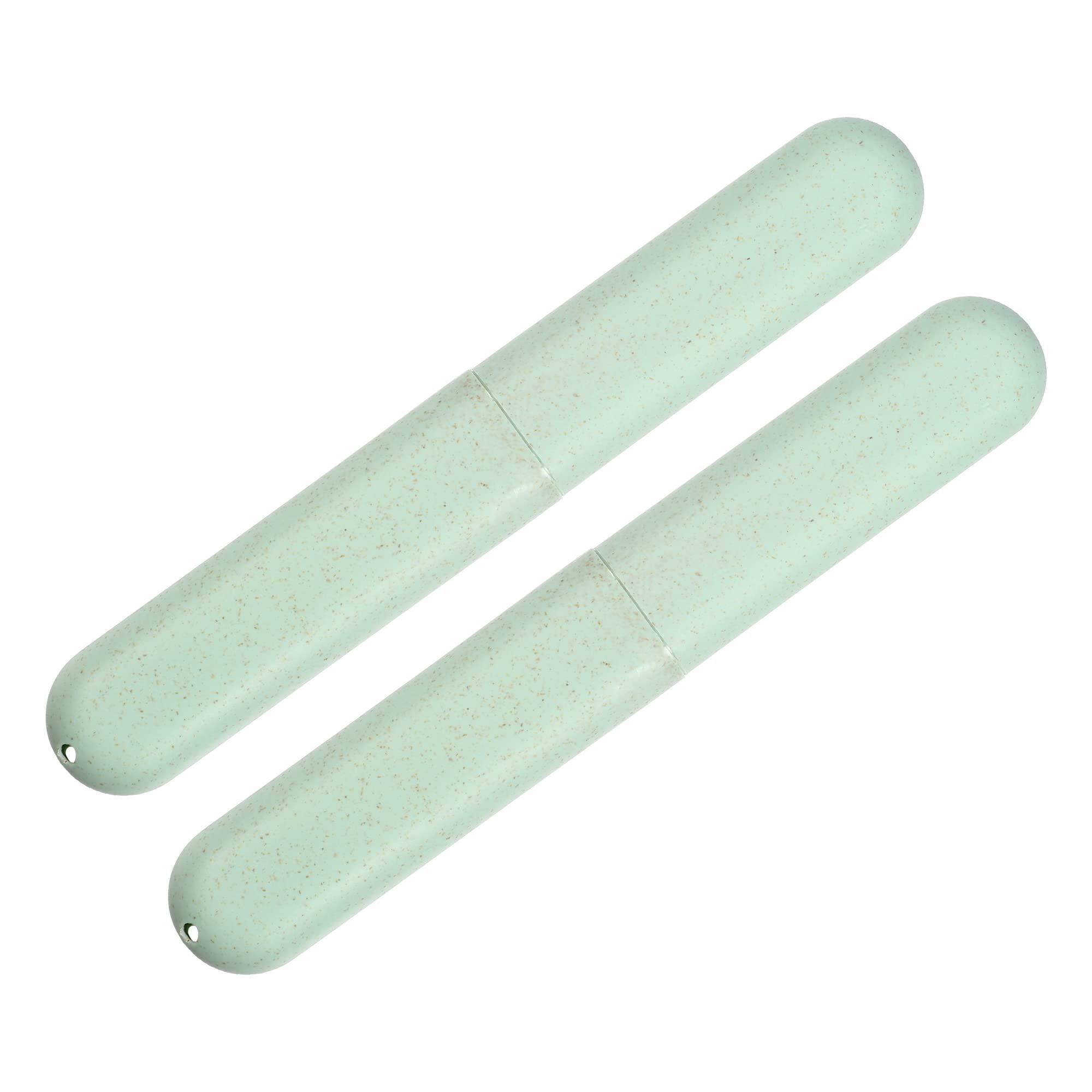 VOCOSTE 2pcs, Traveling Toothbrush Holders Case, PP Toothbrush Case for Travel Business, Green, 8.07''x1.22''x0.83''