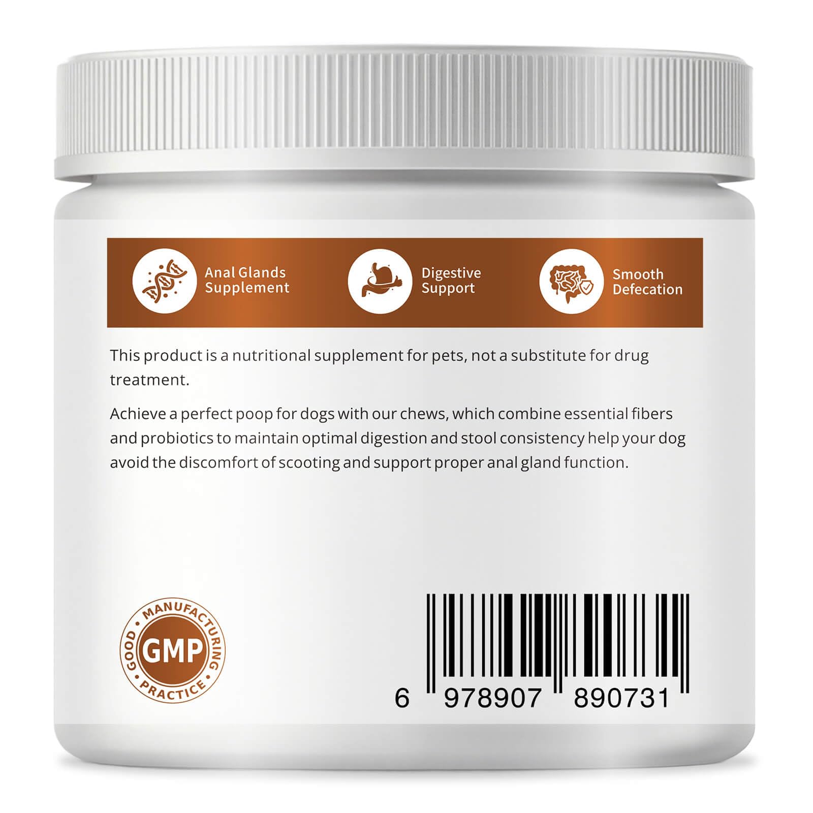 Anal Gland Support Soft Chews for Dogs, 90 Count – Pumpkin Seed Fiber, Psyllium & Dandelion Root with Probiotics (800M CFU) – Supports Firm Stools & Digestive Balance – Chicken & Liver - image 4