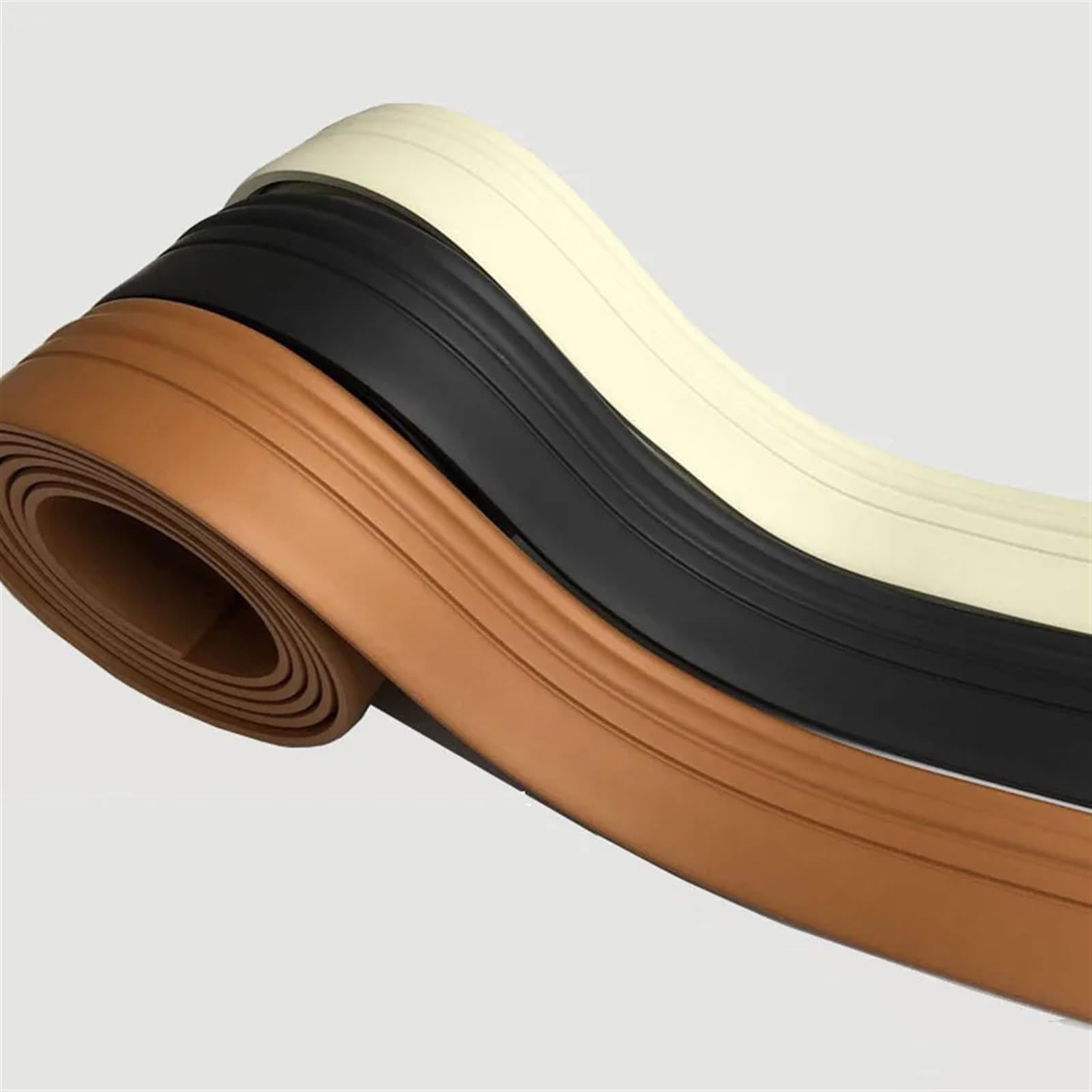 Remate De Rodapié Adhesivo impermeable for pared autoadhesivo de PVC, zócalo 3D, decoración for sala estar, cocina, anticolisión, 2 uds(Brown 6cm wide)