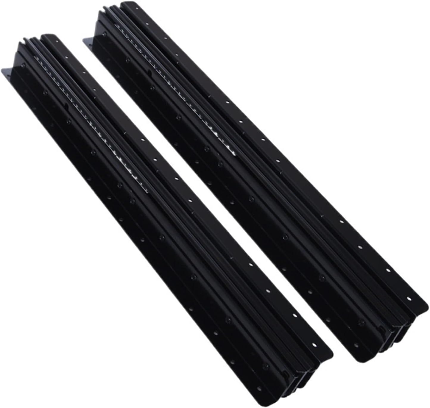 Side Mount Cabinet Runners Glides 1Pair Heavy Duty Full Extension Drawer Furniture Hardware(White 800-1850)