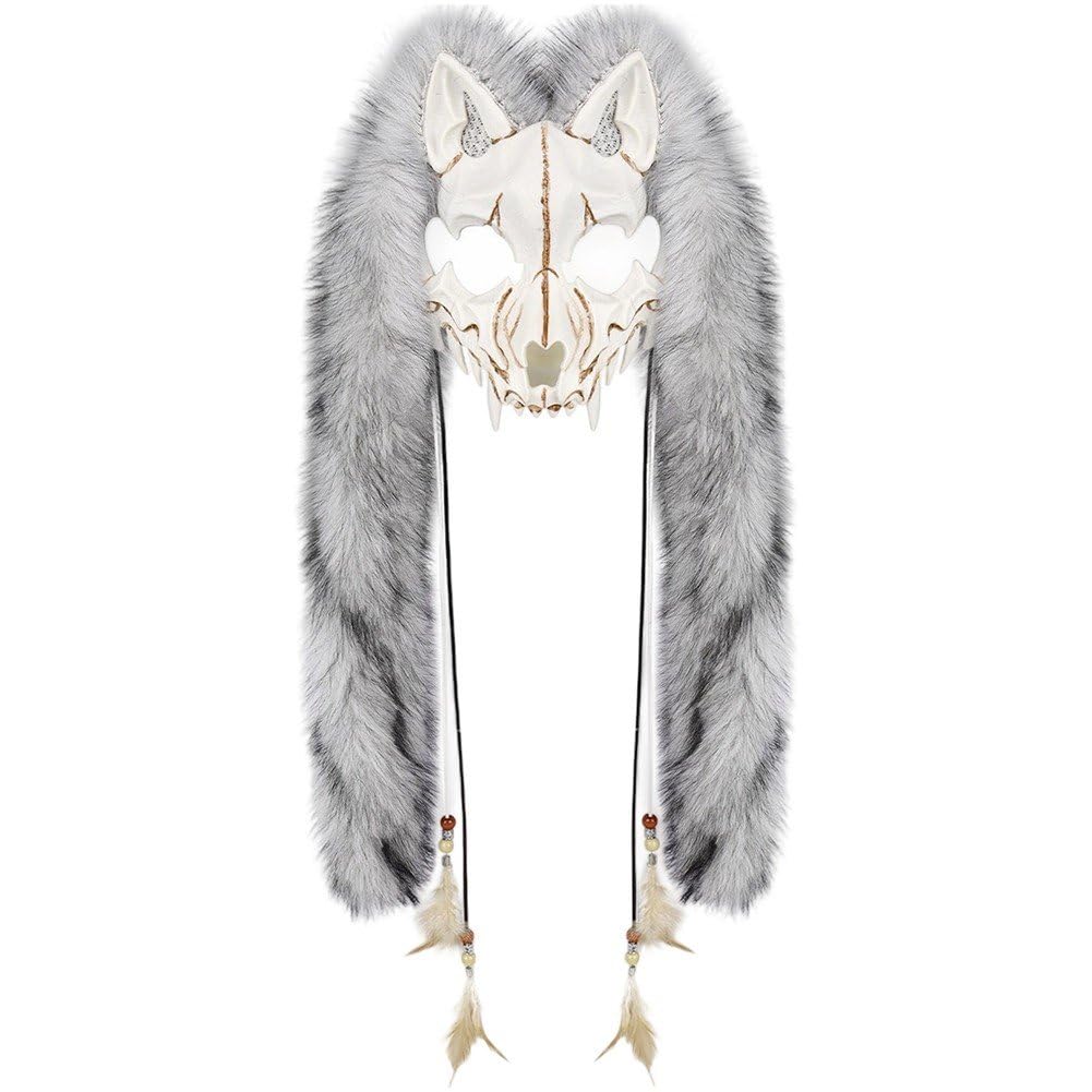 Máscaras De Hombre Lobo, Máscara De Hombre Lobo Realista, Máscara De Disfraz De Peluche, Máscara Vikinga De Plástico para Fiestas Temáticas, Fiestas De Disfraces De Carnaval