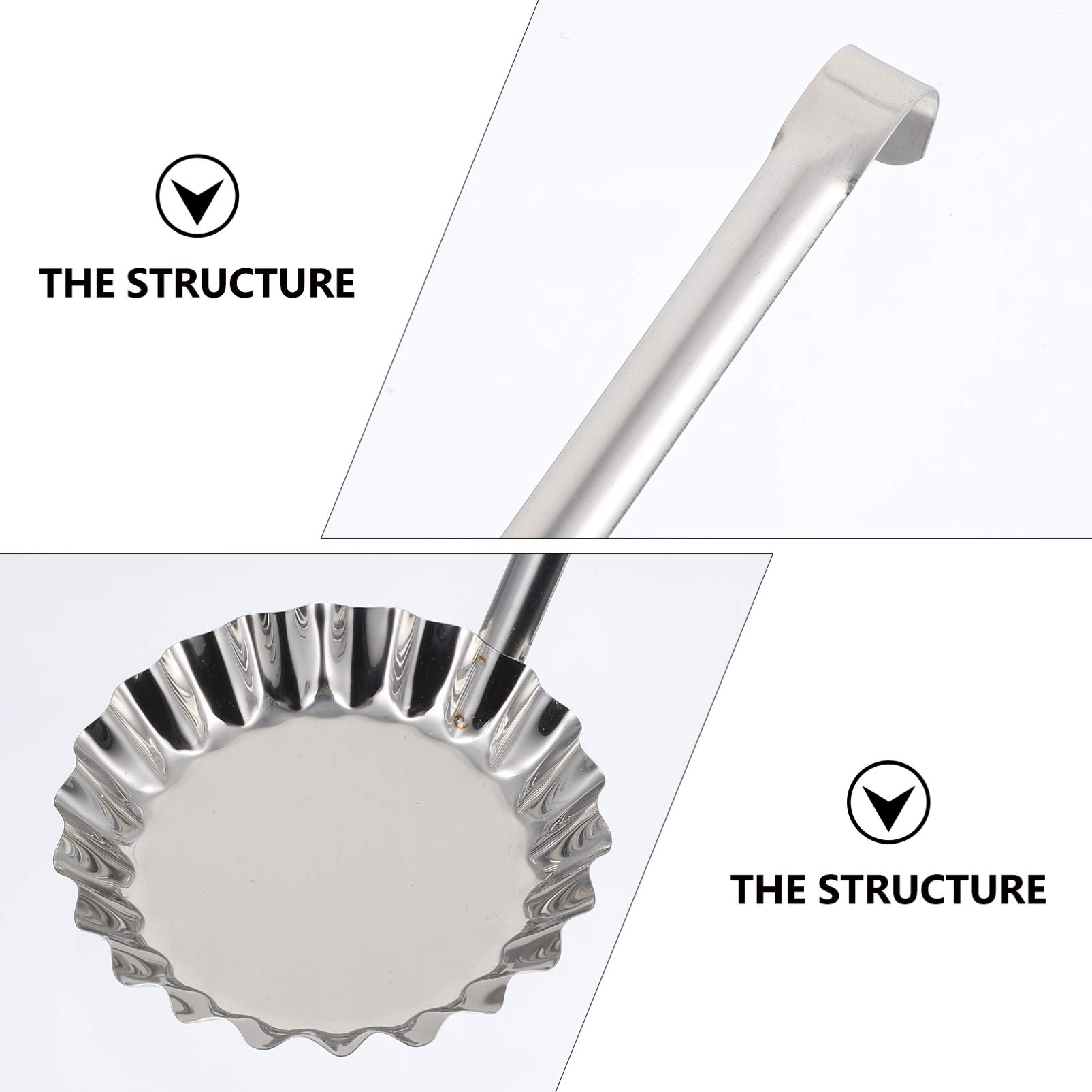 DOITOOL 5pcs Radish Pancakes Making Mold Non-stick Fried Meat Spoon for Easy Kitchen Use for Homemade Meatballs and Radish Cakes Easy to and Store