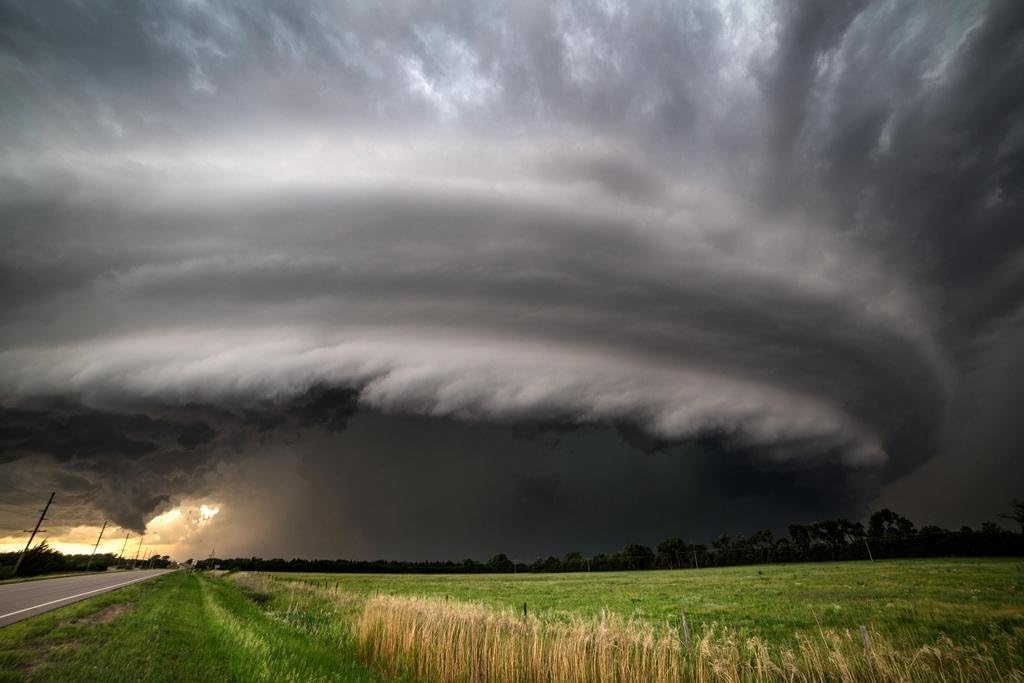 Storm Burwell Nebraska Supercell Thunderstorm Weather Photo Photograph Cool Wall Art Print Poster 36x24