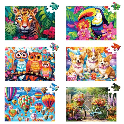 6 Packs 36 Pieces Large Puzzles for Seniors,Dementia Puzzles for