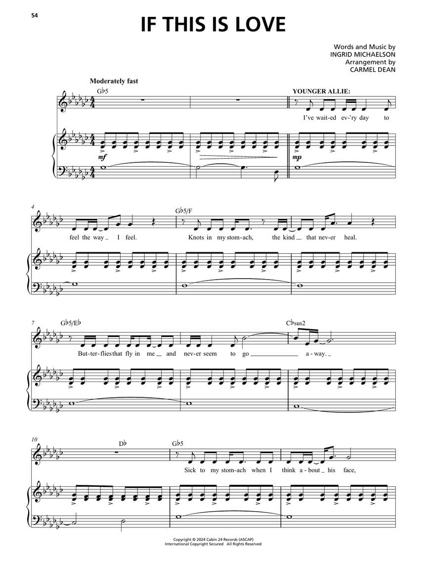 The Notebook - The Musical Featuring Music by Ingrid Michaelson: Piano/Vocal Selections      Paperback – October 1, 2024