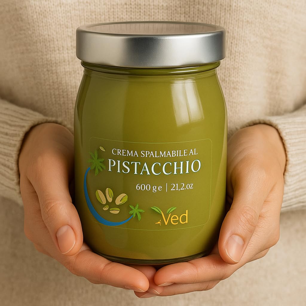 Beurre de pistache premium VED – Fabriqué en Italie | Clean Label, ingrédients naturels | Végétalien et sans gluten (600 g)