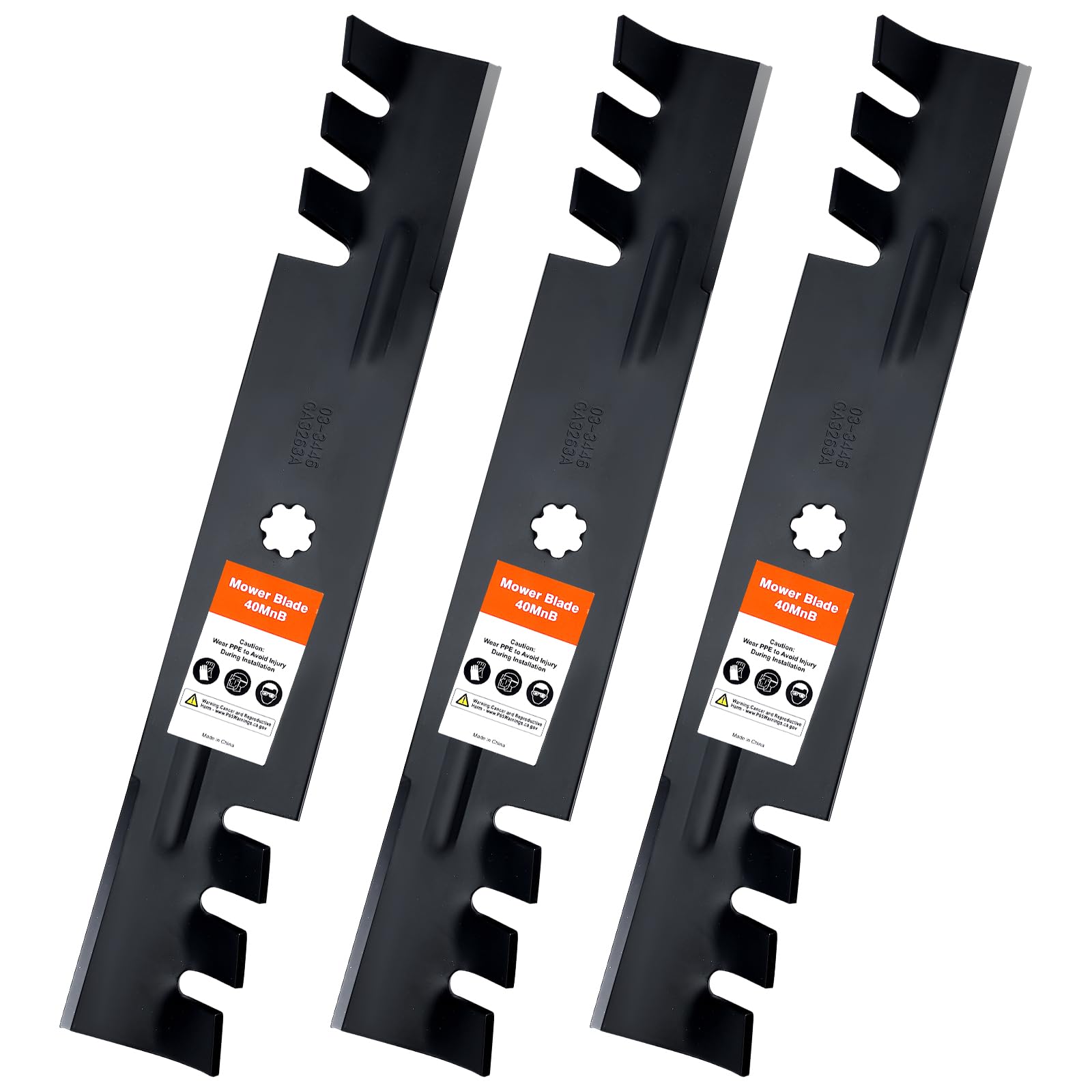 Grasscool GY20852 Toothed Mulching Blades for John D-eere D140 E140 E170
