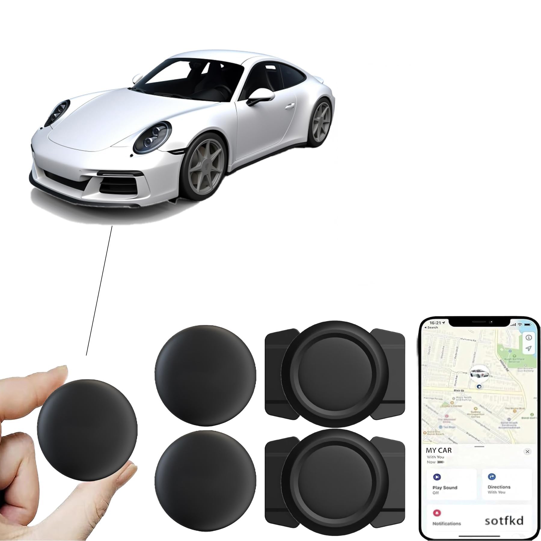 2 Pack GPS Tracker for Vehicles,Tracker Device for Vehicles,Tracking Devices for Cars Hidden,Car GPS Tracker,Car Tracker (Only iOS) | No Monthly Fee | Magnetic Shell | Works with Apple Find My-image-20