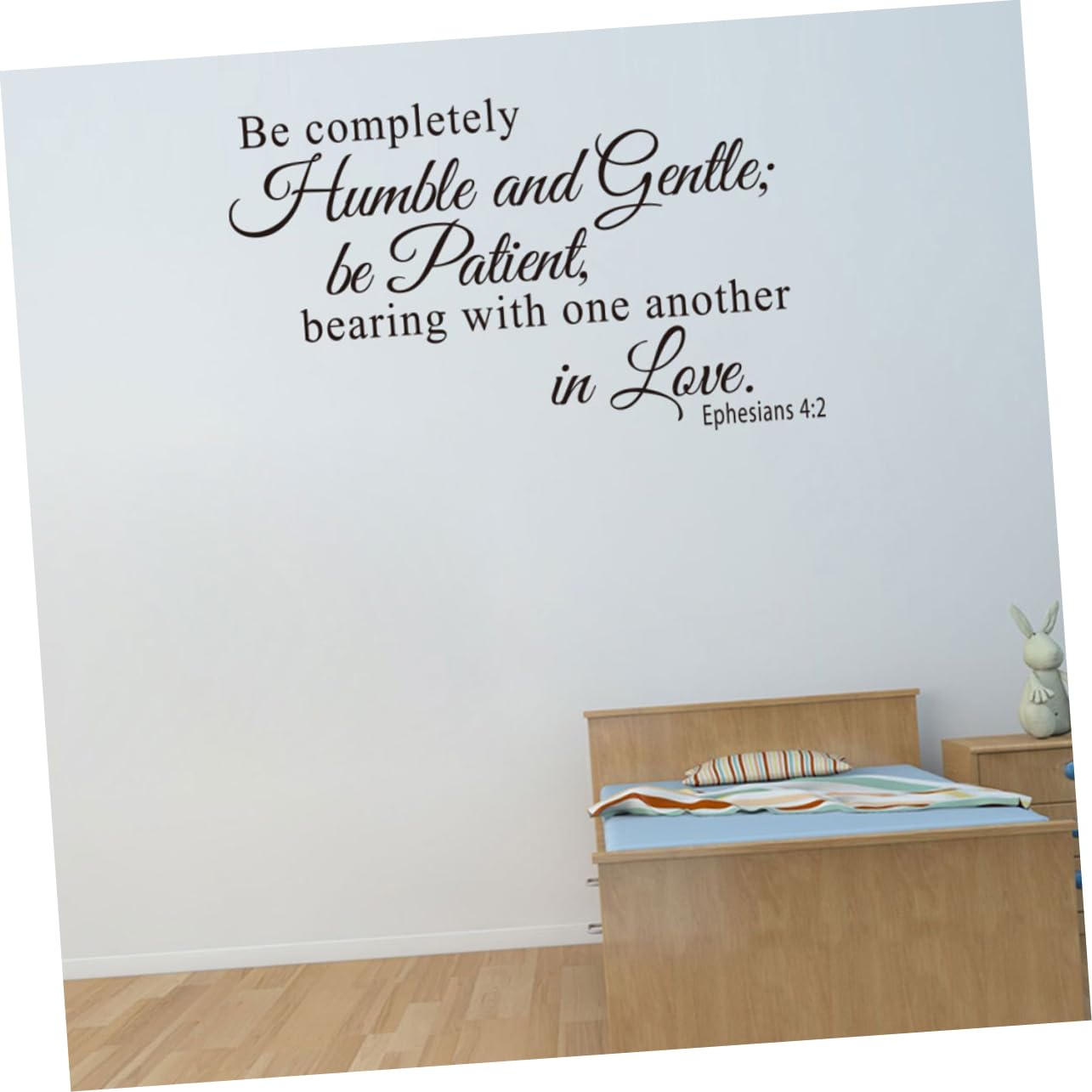 UKCOCO 3piezas Vinilo Pared Humilde y Gentil Ephesians Decoración Removible Para Hogar Versículo Bíblico Adhesivo De Pared
