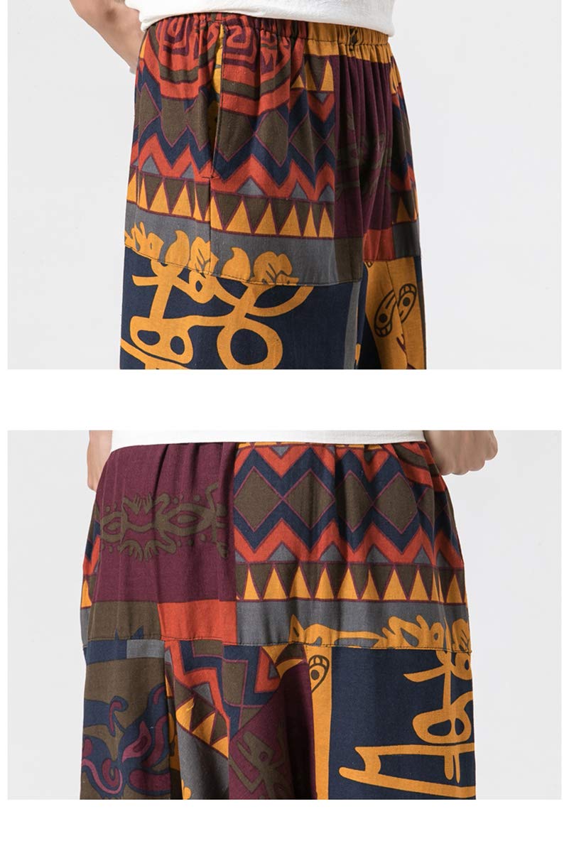 Unisex Harén Aladdin Hippy Pantalones Baggy Hippie Boho Yoga Wideleg Pantalones para Hombres