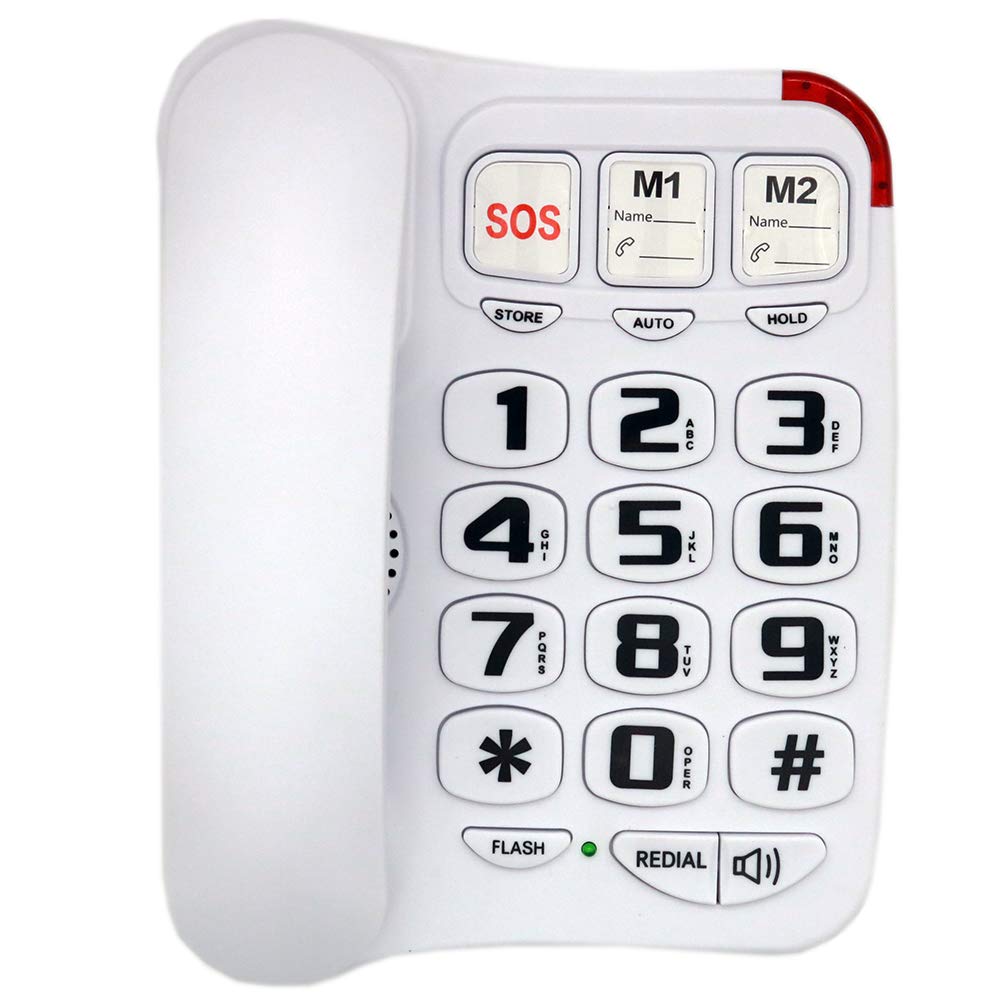 Buy JeKaVis JP45 Big Button Phone for Seniors, Landline Corded Phone with Speakerphone