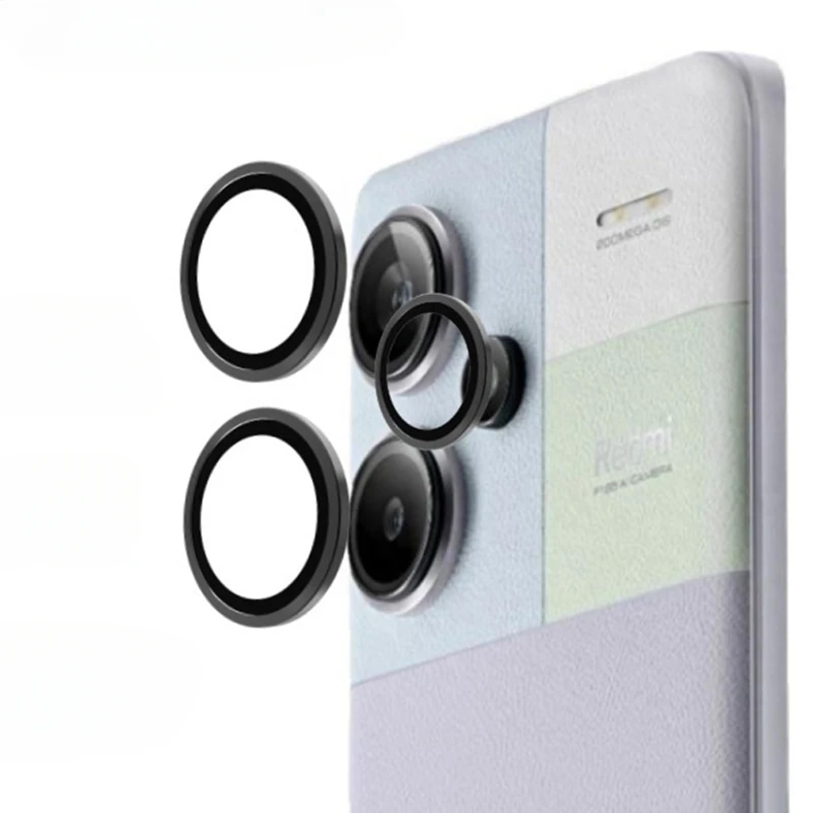 Holilo Protezione Fotocamera Posterior Pellicola per Xiaomi Redmi Note 13 Pro 5G, Durezza 9H HD Anti-graffio Anti-Impronta Camera Vetro Temperato Pellicola Protettiva