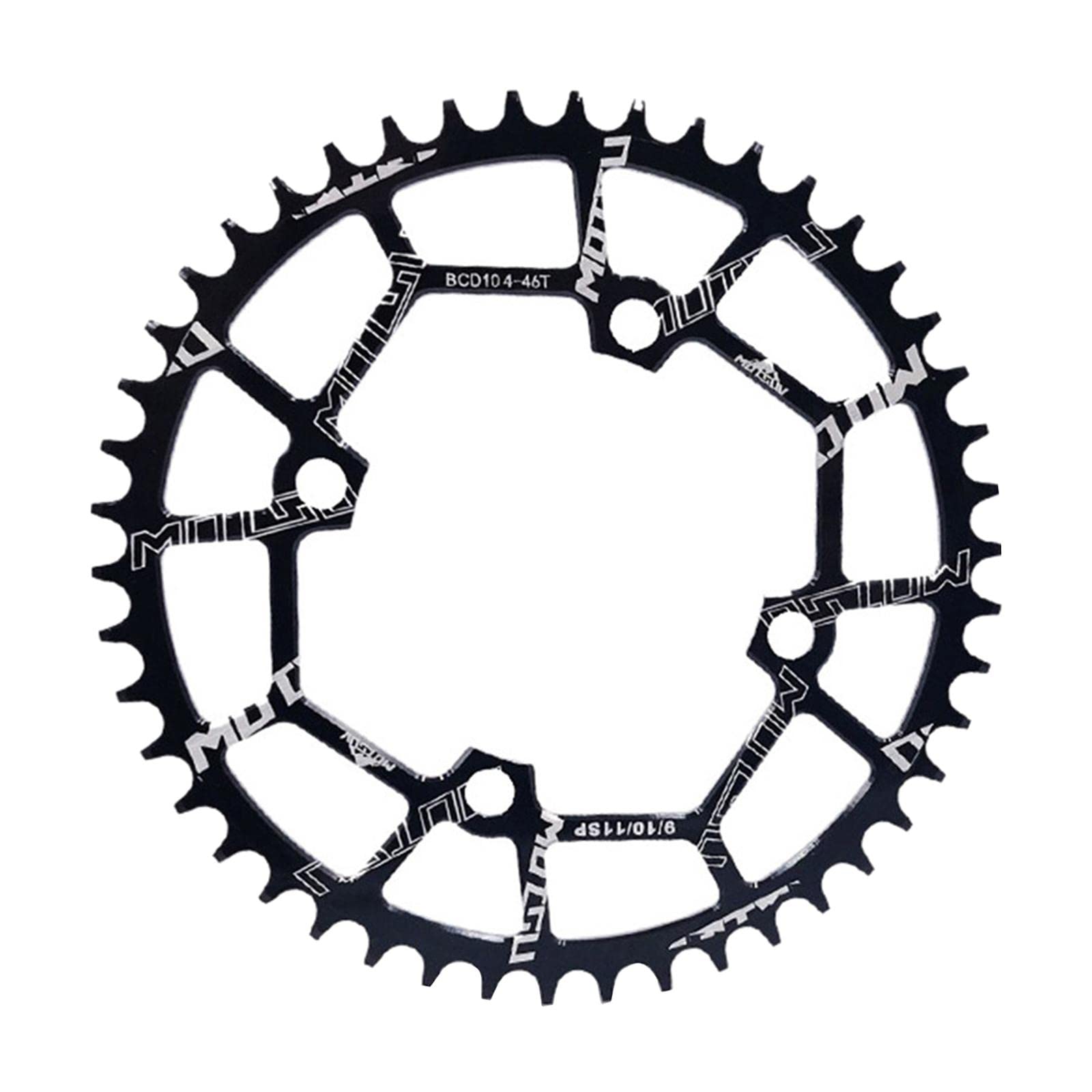 LOOM TREE® Bike Chainring 40T~52T 104Bcd Chainwheel Bicycle Round Chain Ring Black 46T | Cycling | Bicycle Components & Parts | Chainrings & BMX Sprockets