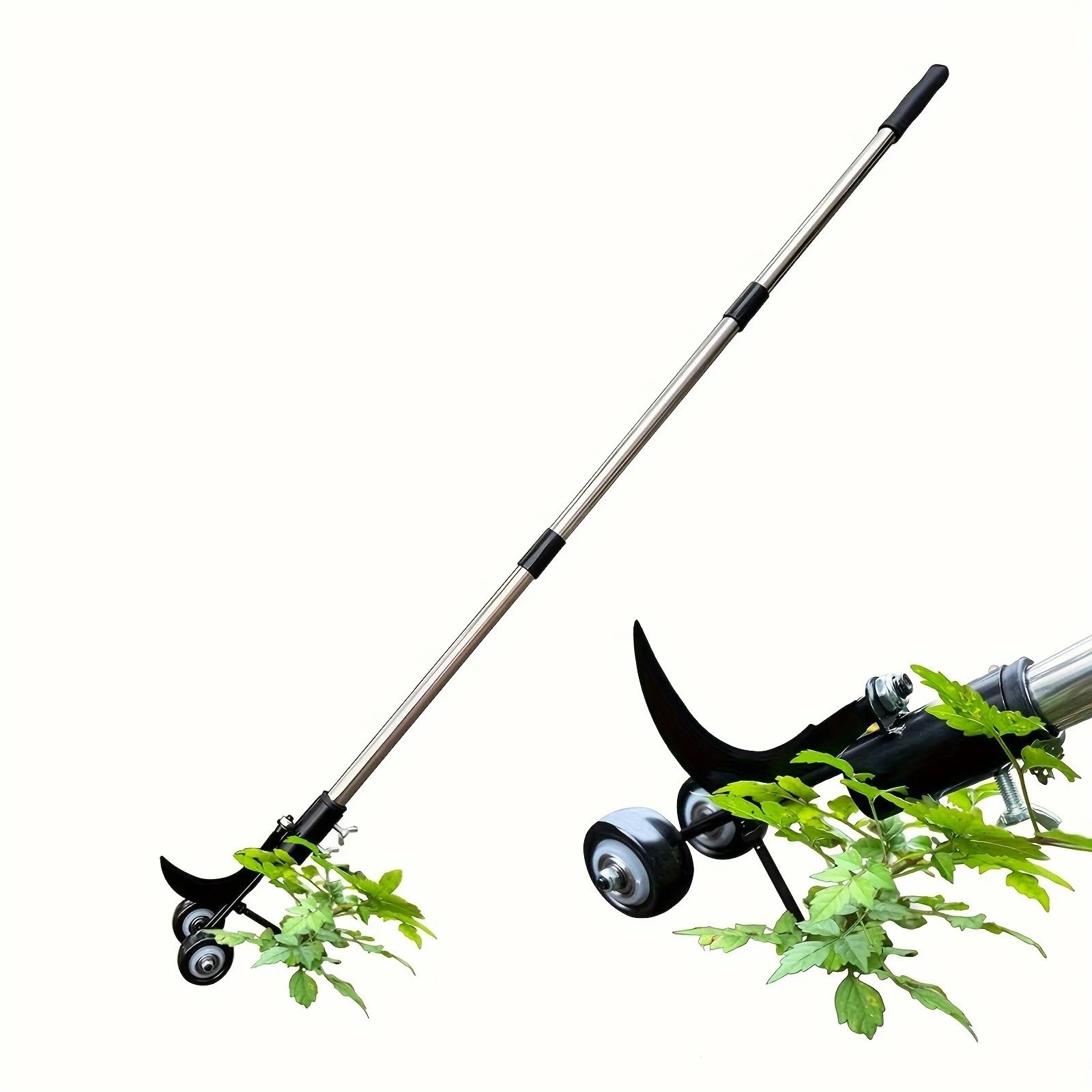 Unkrautstecher aus Metall mit Rädern – Handgeführte Unkrautstecher, 1 Stück(Double Hook with Rod)