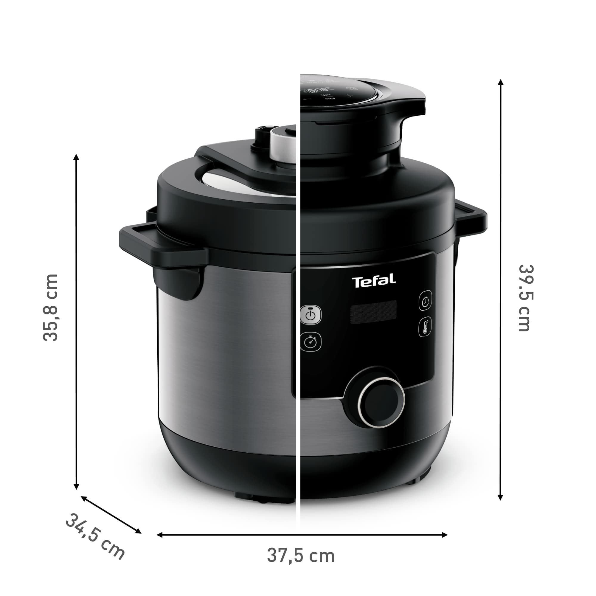 Tefal CY7788 Turbo Cuisine & Fry wielofunkcyjny garnek do gotowania | szybkowar i frytkownica na gorące powietrze | 14 automatycznych programów gotowania | Extra Crisp pokrywka | wszechstronna |