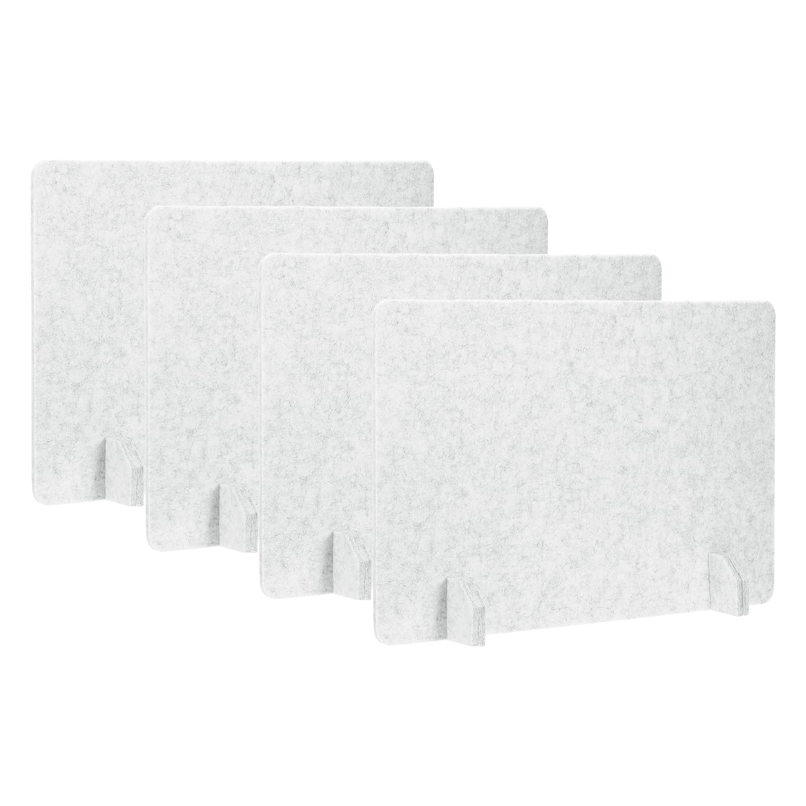 PATIKIL Desk Dividers 60x40cm, 4 Pack Desk Privacy Panel Freestanding Noise Reducing Partition Acoustic Panel with 4Pcs Support Feet for Testing Office Home Library, Light Gray Style C — image 1