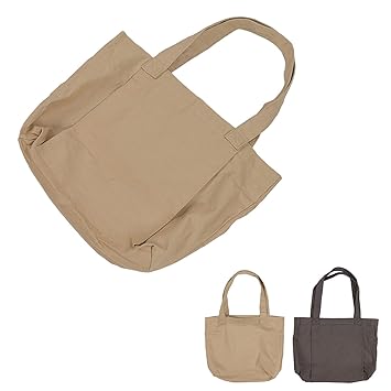 Yoga Mat Bag, Canvas Tote Bag with Yoga Mat Carrier Pocket, Yoga Mat Carrier Yoga Gym Bag Shoulder Bag for Office Workout Pilates Travel Beach Gym(Khaki)