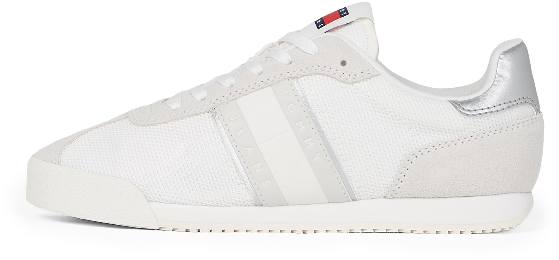 Tommy Jeans Women’s Profile Low Top Runner Trainers, White (Ecru), 6.5