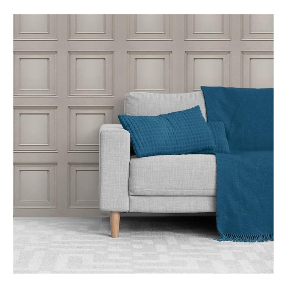 Buy 3D Effect Beige Panel Wallpaper Wood Panelling Wallpaper Wall