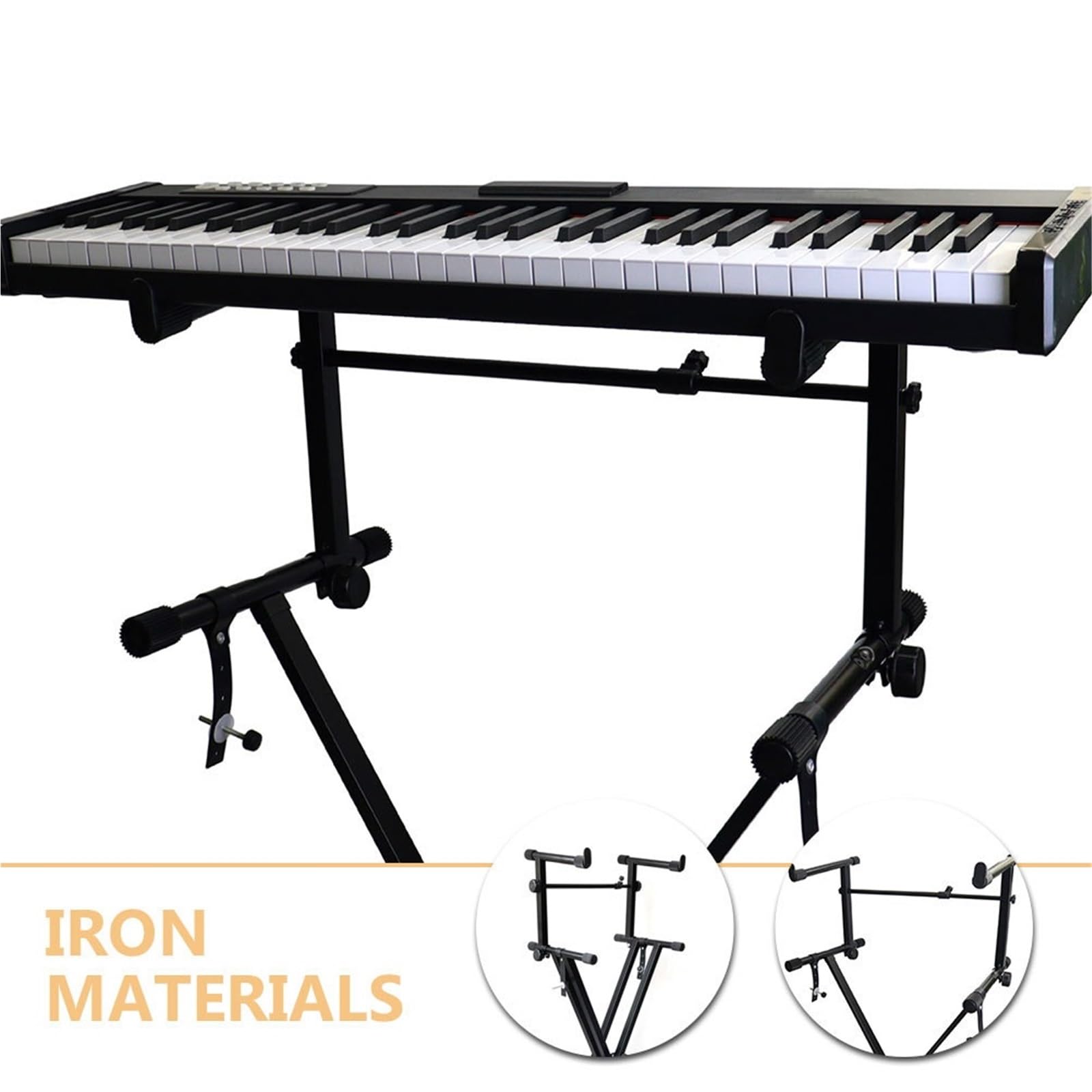Soporte Piano Extensión ajustable for soporte de teclado electrónico, metálico for piano eléctrico, rack portátil for