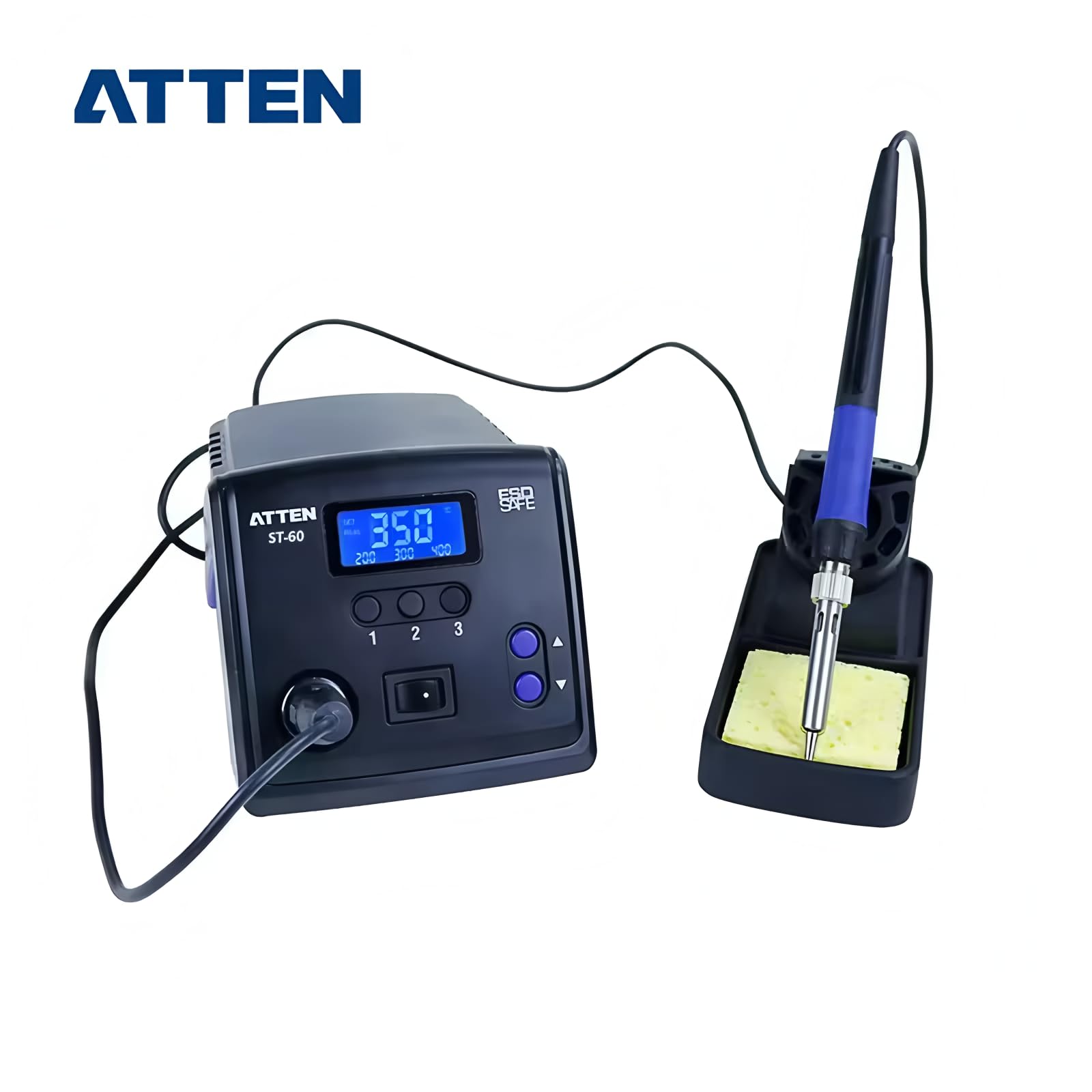 ATTEN ST-60 saldatore digitale intelligente da 60W con temperatura regolabile, ideale per la riparazione di schede madri di telefoni
