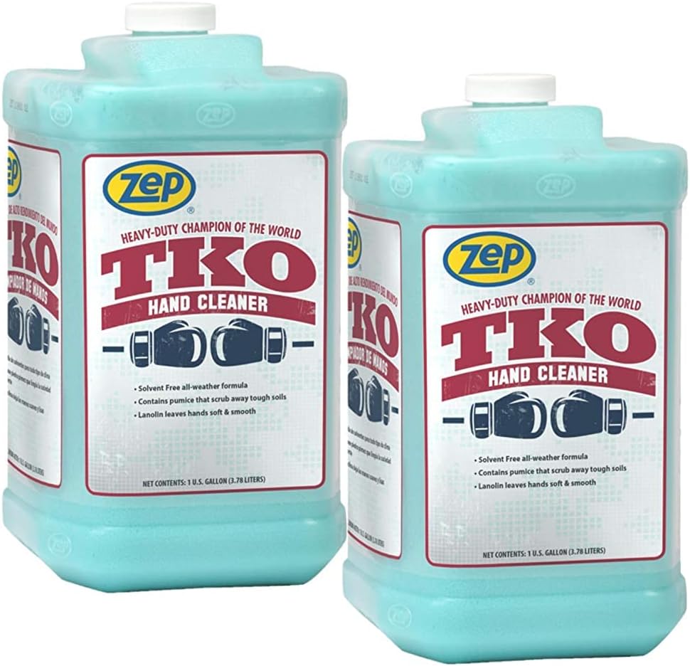 Zep TKO Heavy-Duty Industrial Hand Cleaner - 1 Gallon (Case of 2) - ECR548242 - Industrial-Strength, Perfect For Tackling The Toughest Dirt and Grease