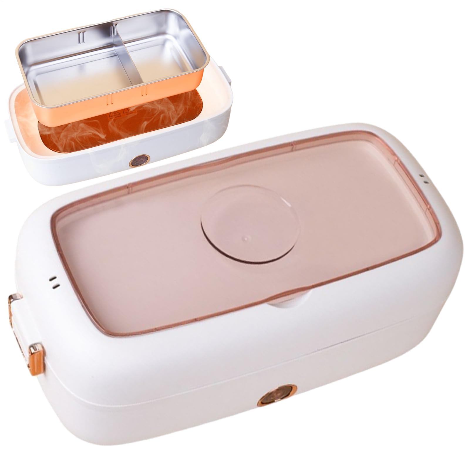 Scatola Pranzo Autoriscaldante USB Ricaricabile In Acciaio Scaldavivande