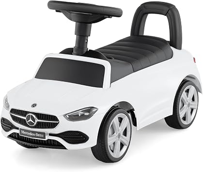COSTWAY Ride on Car, Mercedes-Benz Licensed Toddler Foot to Floor Sliding Walker with Horn & Engine Sound, Under-Seat Storage, Push Along Cars for 12-36 Months White
