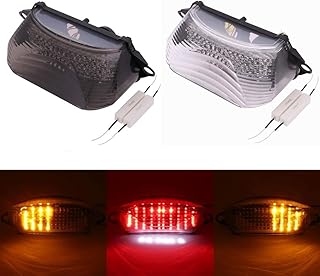 Motorrad integrierte LED-Rücklichtbremse Blinker Blinker Für Honda Superhawk VTR1000 / VTR1000F 1997-2005 (Saubere Linse)