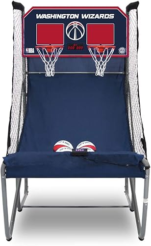 Miniatura 34 de Pop-A-Shot - Home Dual Shot Arcade Basketball Game with NBA Graphics l Sensor Scoring l 16 Game Modes l 7 Balls l Foldable Storage l for All NBA Fans