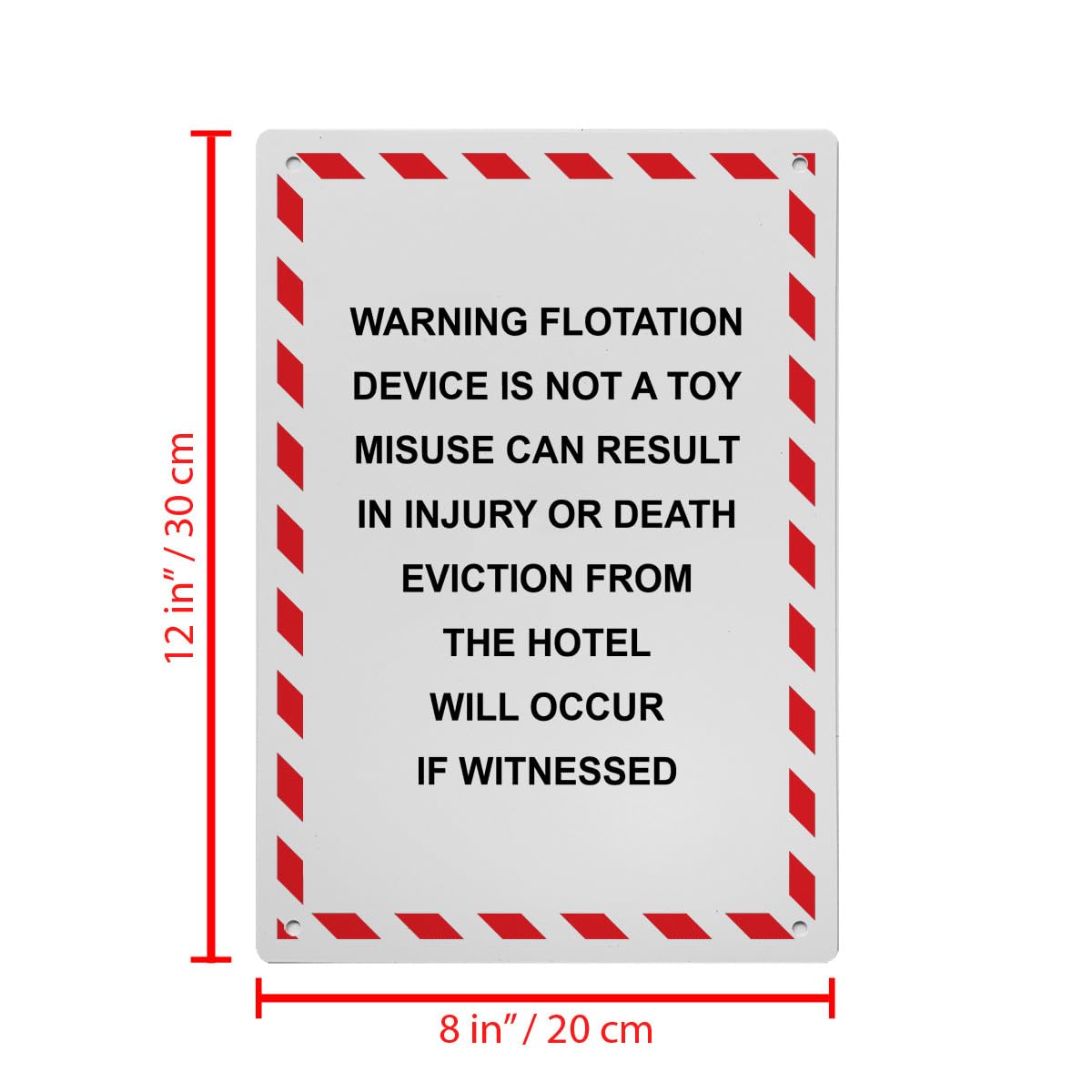 Warning Flotation Device Is Not Sign, 8.5 x 11 in