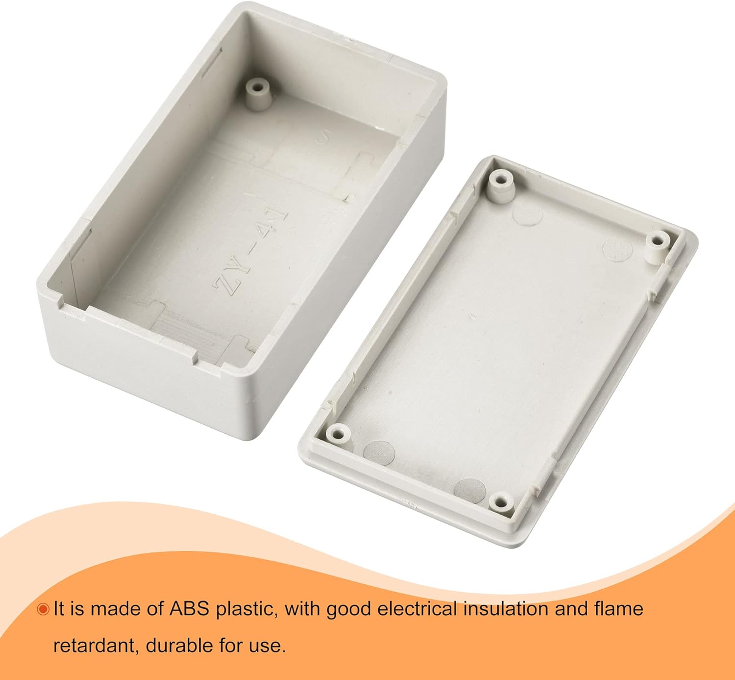 MECCANIXITY Mini Dustproof Junction Box 72x42x23mm ABS for Electrical Project (Gray, Pack of 3)