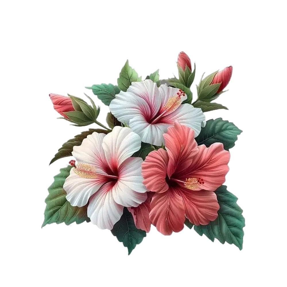 1pc Hibiscus Vinyl Sticker Waterproof Self-Adhesive Decal for Car Windows Body