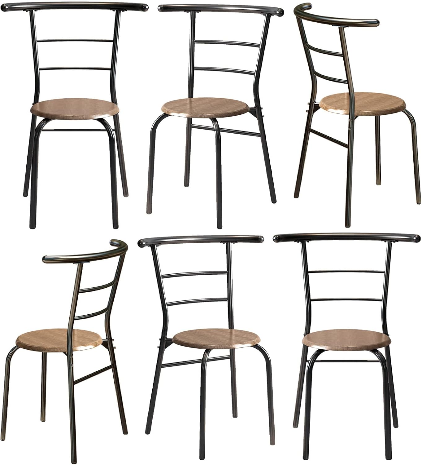 Botiff Indoor Kitchen Dining Chair Set of 6, Comfortable