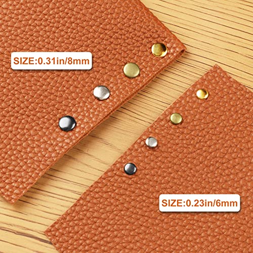 Alritz 240 Sets Leather Rivets, Double Cap Rivets Tubular 4 Colors 2 Sizes Metal Studs With Fixing Tools For Diy Leather Craft/Clothes/Shoes/Bags/Belts Repair Decoration #TOP2