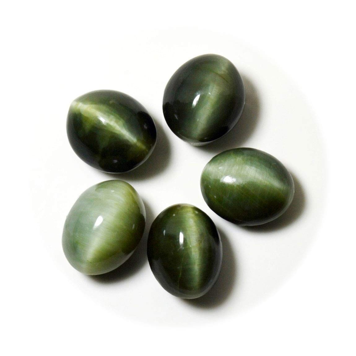 14X12 MM Tamaño 5 pcs Natural Cat's Eye Lot Oval Cabochon piedras preciosas sueltas para la fabricación de joyas