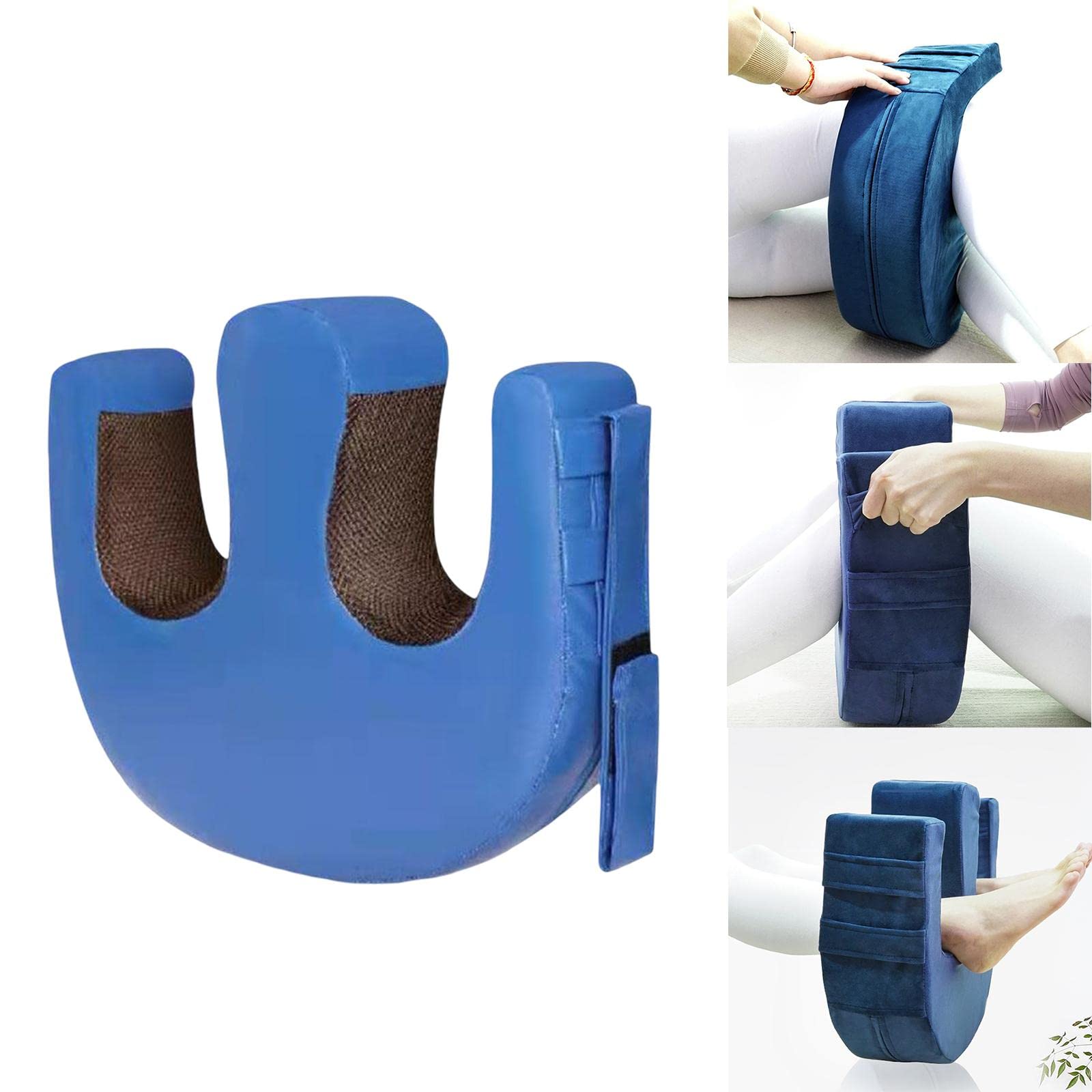Coussin de Retournement pour Patients Alités avec Support en U, Bleu