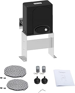 GATEXPERT Sliding Automatic Gate Operator Kit with 2 Remote Controls Slide Gates up to 1200 pounds and 40 feet Long Chain Driven Gate Motor Black (SGO06-BLACK)