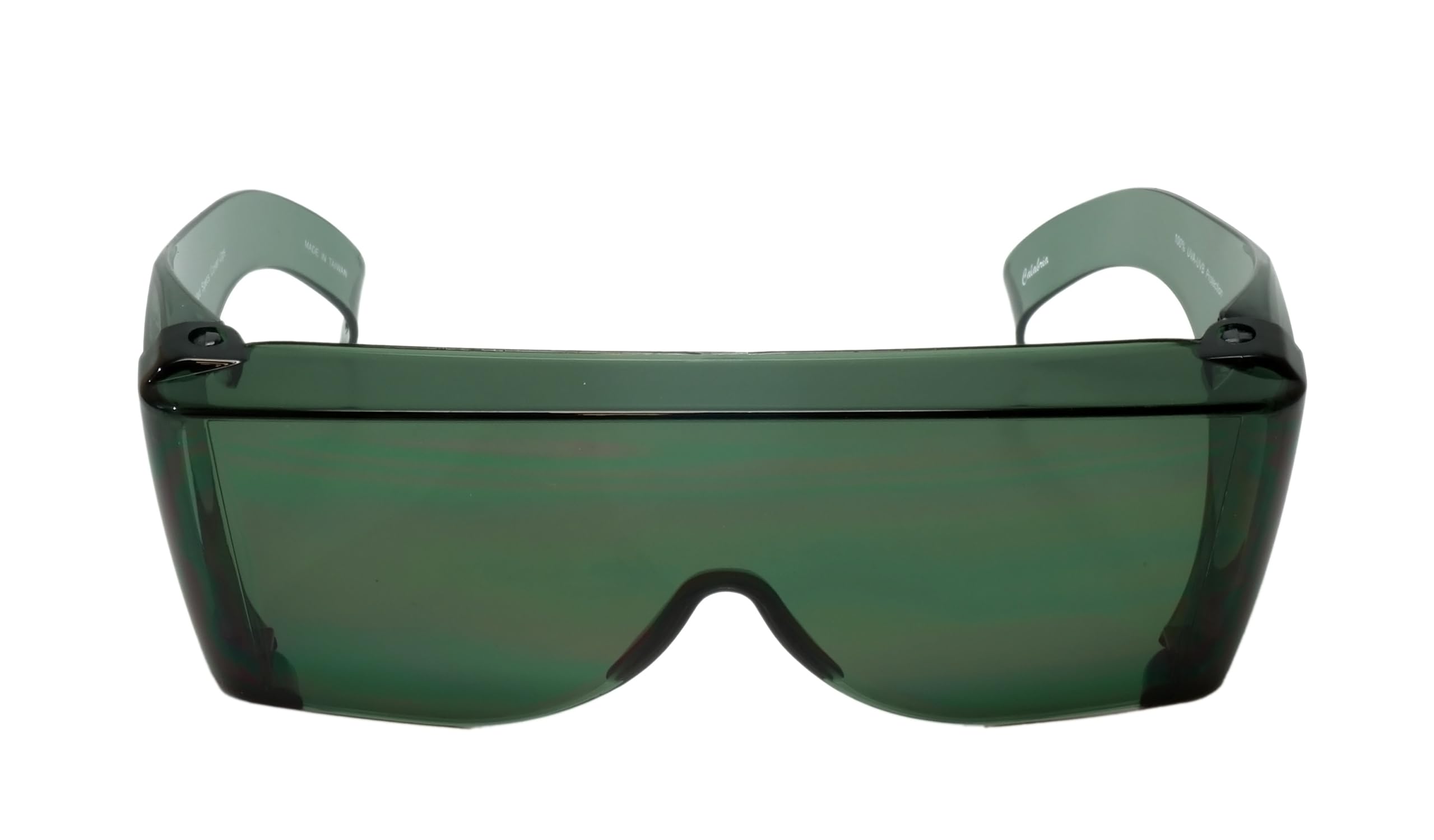 Calabria 3000 gafas de seguridad grandes Fitover sobre gafas graduadas | 100% protección UVA/UVB | patillas transparentes | cobre/verde/humo | paquete de 3